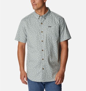 Columbia Rapid Rivers Printed Short Sleeve Men's Shirt Grey | CGPNKZ-146