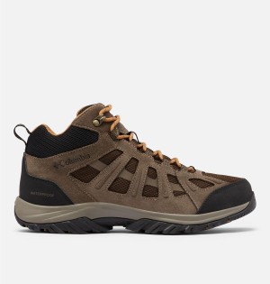 Columbia Redmond III Mid Waterproof Men's Hiking Shoes Brown | JYQSPC-580