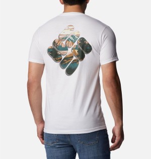 Columbia Ridge Graphic Men's T-Shirt White | FCDYBN-987