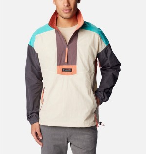 Columbia Riptide Retro Anorak Men's Windbreaker Beige | MFSTVP-958