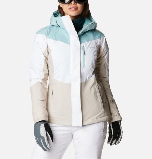 Columbia Rosie Run Insulated Women's Ski Jacket White | RDFIGY-051