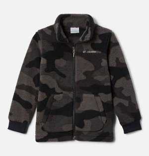 Columbia Rugged Ridge II Full Zip Sherpa Kids' Jacket Black | KTIQYW-629