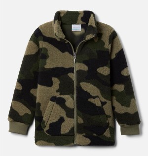 Columbia Rugged Ridge II Full Zip Sherpa Kids' Jacket Green | JRMKLQ-412