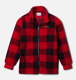 Columbia Rugged Ridge II Full Zip Sherpa Kids' Jacket Red | AWXGNE-560