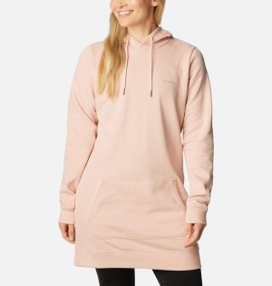 Columbia Rush Valley Long Women's Hoodie Pink | LOVZMD-745