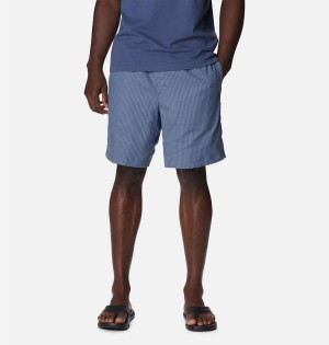 Columbia Sage Springs Linen Men's Shorts Blue | BLETYV-954