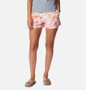 Columbia Sandy River II Printed Women's Shorts Pink | YKTWRF-694