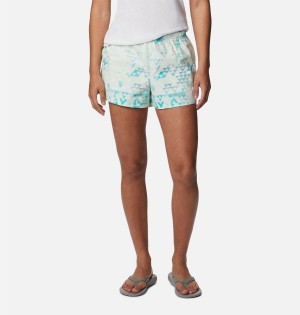 Columbia Sandy River II Printed Women's Shorts Turquoise | YDZGIC-973