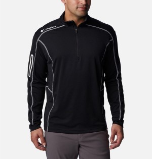 Columbia Shotgun Quarter Zip Golf Men's Pullover Black | UOMCYI-527