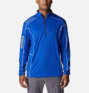 Columbia Shotgun Quarter Zip Golf Men's Pullover Blue | QGIOKP-259