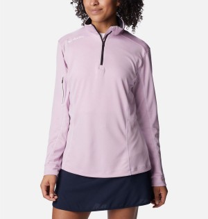 Columbia Shotgun Quarter Zip Golf Women's Pullover Purple | HJQCSI-093