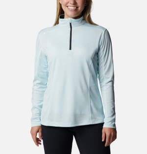 Columbia Shotgun Quarter Zip Golf Women's Pullover Turquoise | RECFOL-875