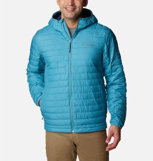 Columbia Silver Falls Hooded Insulated Men's Puffer Jacket Blue | PDSQXO-345