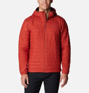 Columbia Silver Falls Hooded Insulated Men's Puffer Jacket Red | RSHQBE-036