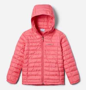 Columbia Silver Falls Hooded Kids' Jacket Pink | IEHYLX-941