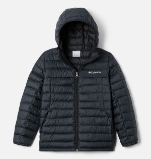 Columbia Silver Falls Hooded Kids' Jacket Black | PMGVFW-204