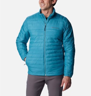 Columbia Silver Falls Insulated Men's Puffer Jacket Blue | TBNZDF-164