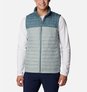 Columbia Silver Falls Men's Vest Blue | QHLWSR-986