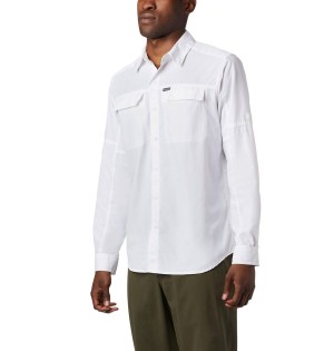 Columbia Silver Ridge 2.0 Long Sleeve Men's Shirt White | GBNWJP-724