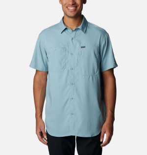 Columbia Silver Ridge UtilityLite Short Sleeve Men's Shirt Blue | VYXHNL-589