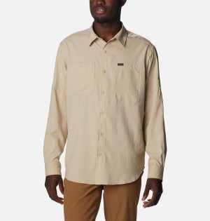 Columbia Silver Ridge Utility Lite Long Sleeve Men's Shirt Khaki | STOHEM-786