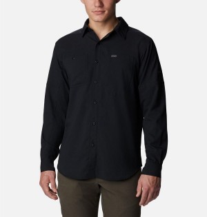 Columbia Silver Ridge Utility Lite Long Sleeve Men's Shirt Black | QLVRYD-465