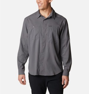 Columbia Silver Ridge Utility Lite Long Sleeve Men's Shirt Grey | XAVEOB-679