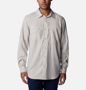 Columbia Silver Ridge Utility Lite Long Sleeve Men's Shirt White | ZFLNKG-937