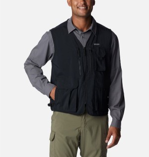 Columbia Silver Ridge Utility Men's Vest Black | WGSYAR-389