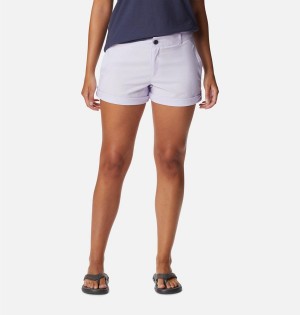 Columbia Silver Ridge Utility Women's Shorts Purple | TMYZVH-619
