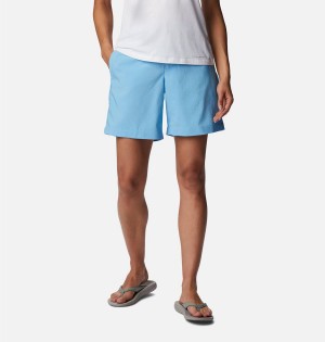 Columbia Silver Ridge Utility Women's Shorts Blue | SXQOCG-716