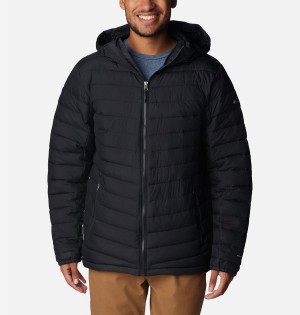 Columbia Slope Edge Hooded Insulated Men's Puffer Jacket Black | MQDCLH-917