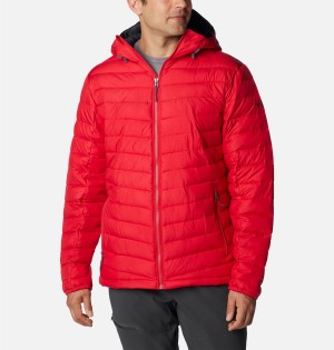 Columbia Slope Edge Hooded Insulated Men's Puffer Jacket Red | ANMWTO-725