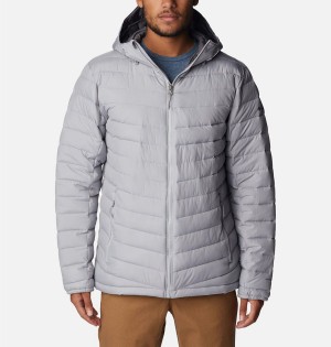 Columbia Slope Edge Hooded Insulated Men's Puffer Jacket Grey | EUADKM-621