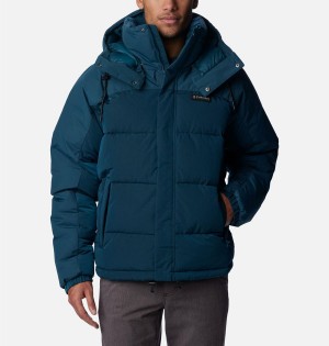 Columbia Snowqualmie Insulated Men's Puffer Jacket Navy | VIQPFS-532