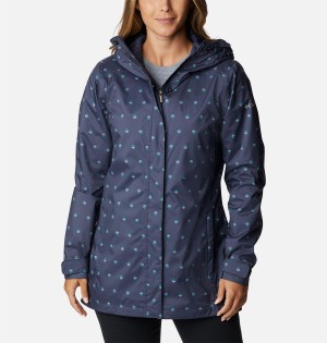Columbia Splash A Little II Women's Rain Jacket Navy | QEACWI-739