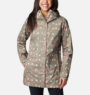 Columbia Splash A Little II Women's Rain Jacket Green | CZBGPR-086