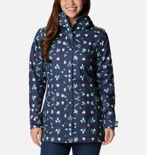 Columbia Splash A Little II Women's Rain Jacket Navy | JZSUCG-079