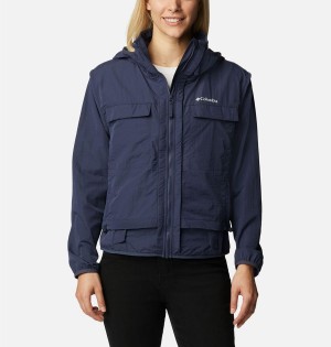 Columbia Spring Canyon Wind Interchange Women's 3 In 1 Jackets Navy | XGRVAL-235