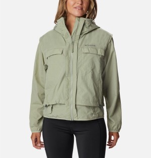 Columbia Spring Canyon Wind Interchange Women's 3 In 1 Jackets Green | JFPNMW-376