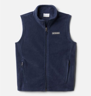 Columbia Steens Mountain Fleece Kids' Vest Navy | FIQBSX-194