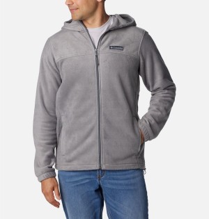 Columbia Steens Mountain Full Zip Hoodie Men's Fleece Jacket Grey | CZPEBQ-872