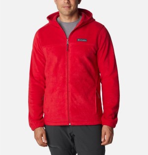 Columbia Steens Mountain Full Zip Hoodie Men's Fleece Jacket Red | MJUZGX-109