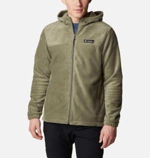 Columbia Steens Mountain Full Zip Hoodie Men's Fleece Jacket Green | OZLCMS-826