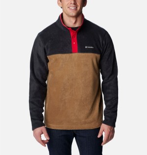 Columbia Steens Mountain Half Snap Fleece Men's Pullover Brown | CZELMJ-985