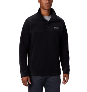 Columbia Steens Mountain Half Snap Fleece Men's Pullover Black | UBMXVF-297