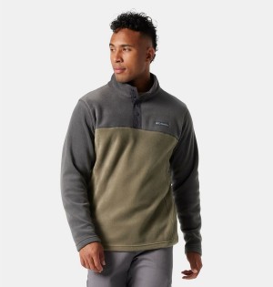 Columbia Steens Mountain Half Snap Fleece Men's Pullover Green | IHKWDP-948