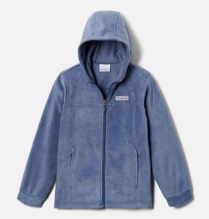 Columbia Steens Mountain II Fleece Hooded Kids' Jacket Blue | OKLQTU-782