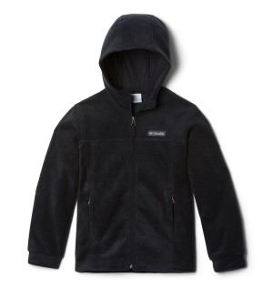 Columbia Steens Mountain II Fleece Hooded Kids' Jacket Black | NMQCJR-042