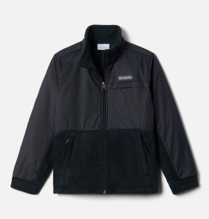 Columbia Steens Mountain Overlay Fleece Kids' Jacket Black | WRNEVL-089